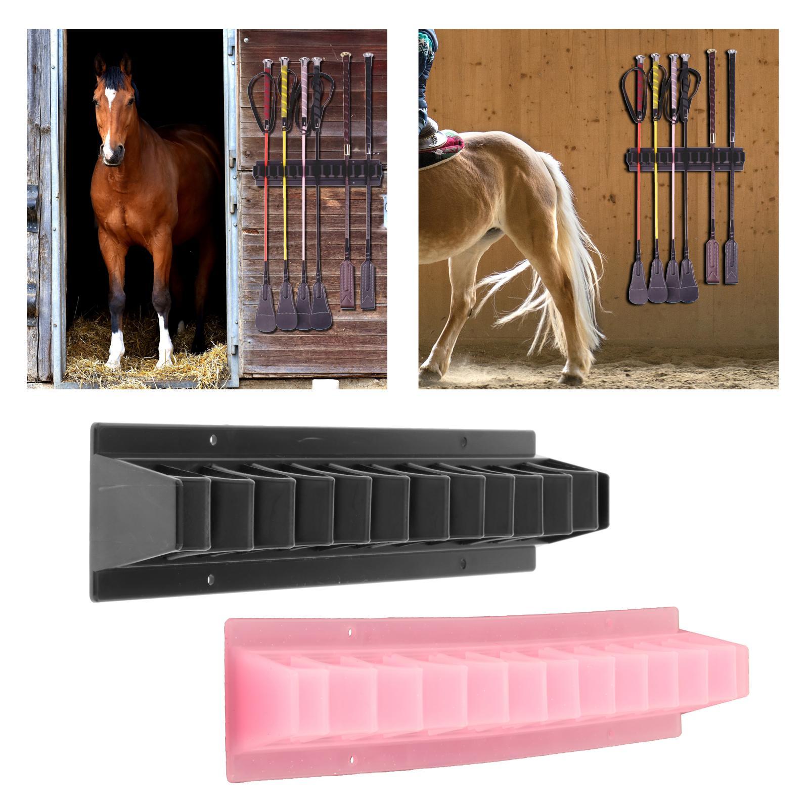 Strong Plastic Horse Whip Rack, Whips Organizer and Holder Wall mounted - Holds up to 12 whips
